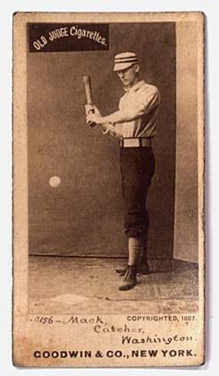 Connie Mack baseball card, 1887 (Wikimedia Commons)