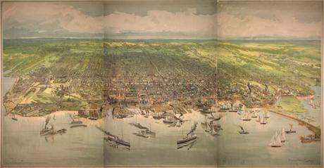 Historical Maps of Toronto Historical Maps of Toronto - Bird’s Eye View Chromolithograph