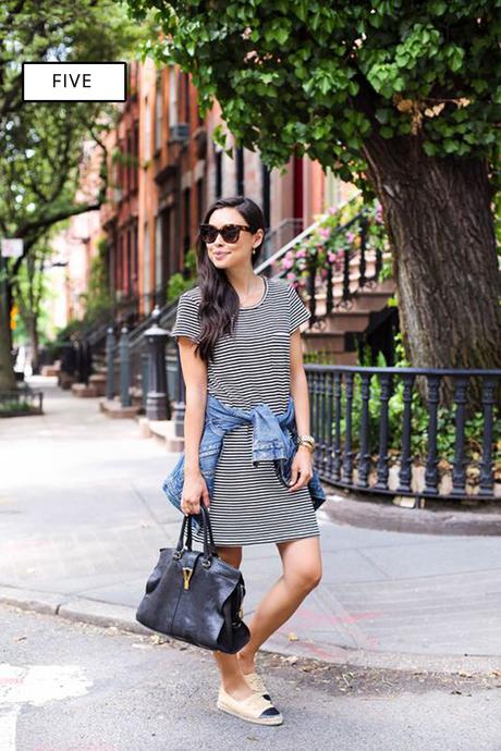 How We Wore It: 7 Ways To Style The Grunge Trend shirts-tied-at-waist-outfit-2