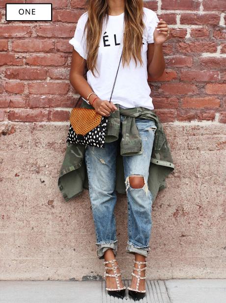 How We Wore It: 7 Ways To Style The Grunge Trend shirts-tied-at-waist