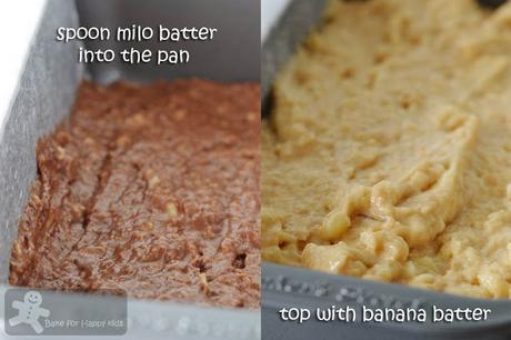 Very Easy and Moist Black Bottom Milo Wholemeal Banana Bread