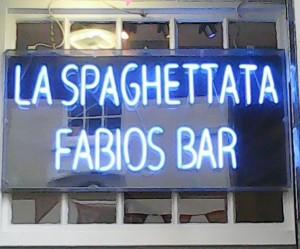 Buck’s Fizz and Fabio’s Bar. Sunderland and Spurs on a Sunday Did he choose the boots to match the bar sign? Let's drink to his return