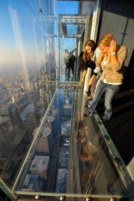 The Ledge at the Willis Tower Skydeck, Chicago (Photo: Courtesy of Skydeck Chicago/Facebook) http://yhoo.it/1y1BzVv: 