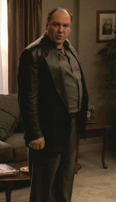 The Sopranos: Tony’s Black Leather Blazer James Gandolfini as Tony Soprano on