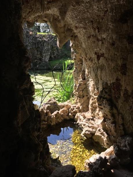 small pond within grotto