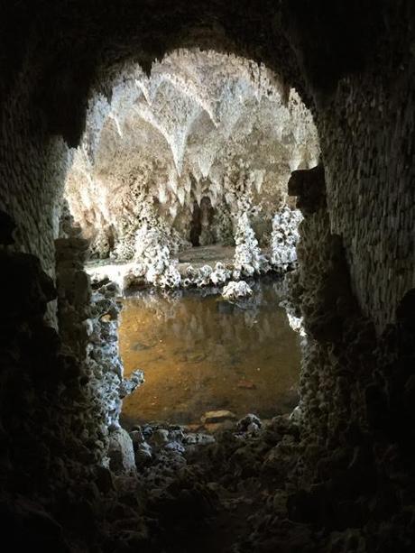 inside grotto at Painshill gardens