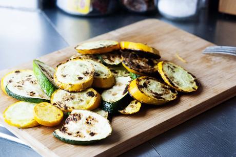 Grilled Sweet Potatoes, Zucchini and Yellow Squash with Olives and Feta Grilled Sweet Potatoes, Zucchini and Yellow Squash with Olives and Feta