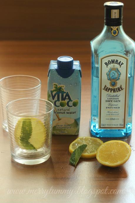 Coconut Lemon Gin Cocktail: Simple Easy Cocktail