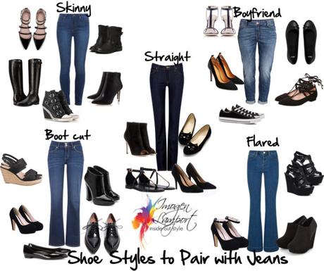 Shoe styles to wear with Jeans styles