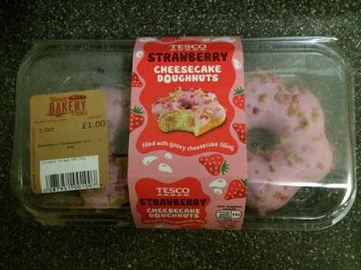 Today's Review: Tesco Strawberry Cheesecake Doughnuts