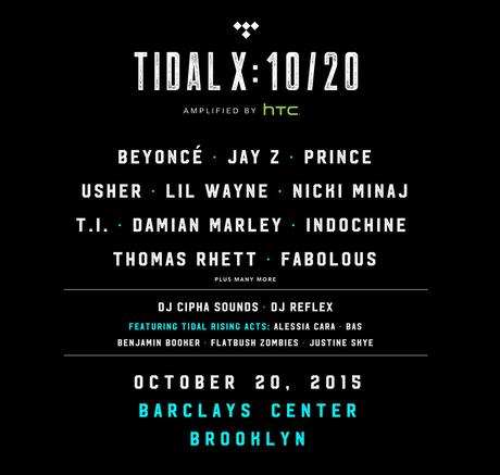 BEYONCÉ, JAY Z, PRINCE, & MORE TO PERFORM AT TIDAL X: 1020 CONCERT TIDAL X: 1020