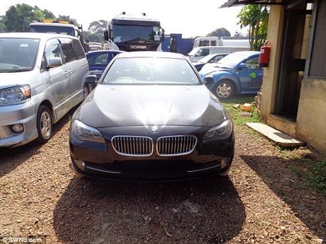 stolen costly cars of UK land in Uganda !!