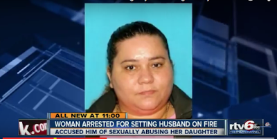 Tatanysha Hedman: Mom Sets Husband On Fire For (allegedly) Molesting Daughter  (VIDEO)