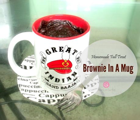 Recipe: Brownie in a Mug (eggless)| Day-5 #fallwithcherryontopblog