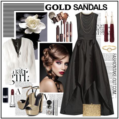 Elegant Fashion in Jumpers and Gold Sandals Elegant Fashion