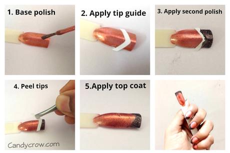 Nail Art using French Tip Guides