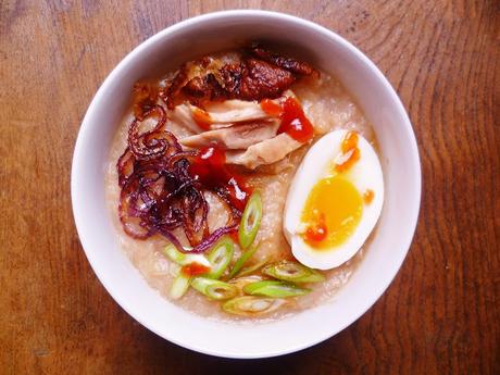 rice porridge for breakfast: congee, juk or babur