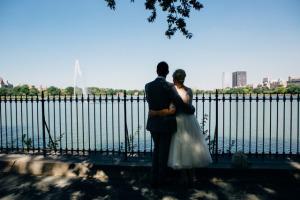 Emily and Lee’s Belvedere Castle Terrace Wedding Central Park E&L Wedding Reservoir