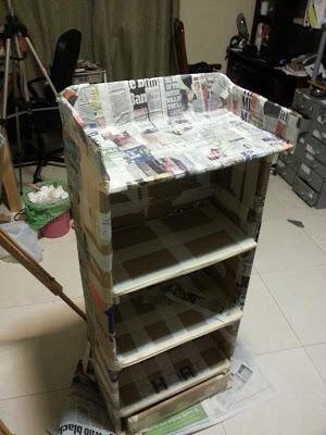New - Recycled Projects Returns - Cardboard Bookcase
