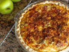 Fennel, Onion, Apple, Cheddar, Sage Quiche