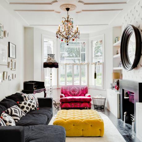 Queens Park House : Eclectic style living room by Honeybee Interiors