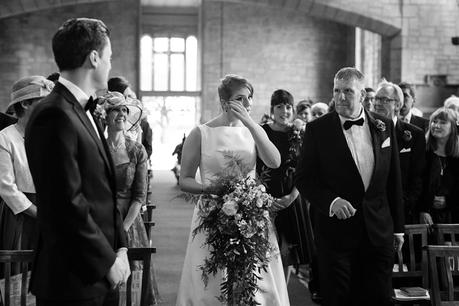 Leeds Club Wedding Photography Ceremony Bride cries