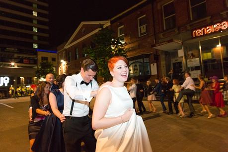 Leeds Club Wedding Photography New York Brass Band Dance in Streets