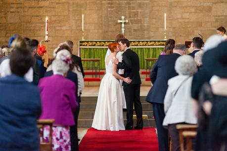 Leeds Club Wedding Photography Ceremony First Kiss