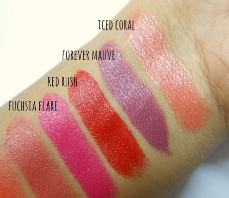 Maybelline Color Show Lipsticks Swatches, Reviews