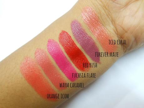 Maybelline Color Show Lipsticks Swatches, Reviews