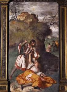 Miracle of the Jealous Husband by Titian (1511)