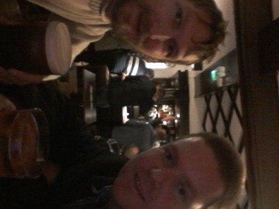 Backpacking in Jersey: Top 5 Sights in St. Helier and St. Lawrence Austin and I in the Peirson Pub - yes, I've tried turning the photo round!