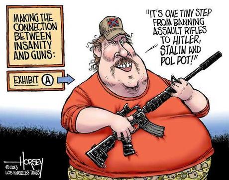 Anti Gun Cartoon by David Horsey, Los Angeles Times