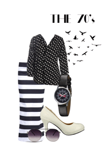 Black And White Striped Maxi Skirt