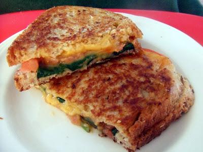 grilled cheese and spinach