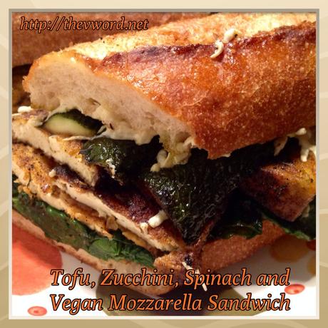 Tofu Zucchini Spinach Mozzarella Sandwich (1)