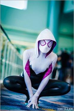 Maid of Might as Spider Gwen (Photo by York In A Box) Maid of Might as Spider Gwen (Photo by York In A Box)