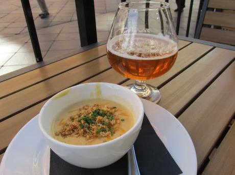 A cup of Henry's Beer Cheddar Soup