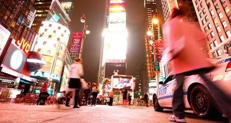 Is Human Signage Effective? Times Square at Night
