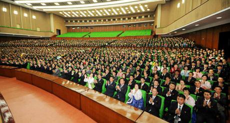 Rodong Sinmun Turns 70 Participants at a meeting commemorating the 70th anniversary of Rodong Sinmun (Photo: Rodong Sinmun).