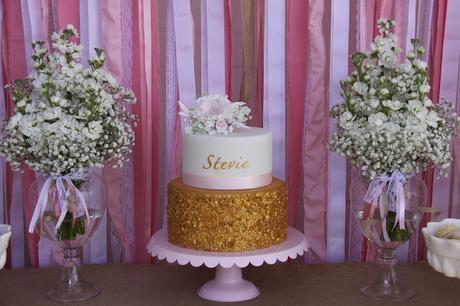 Beautiful Pink and Gold Christening by Memories are Sweet - Lolly Buffet