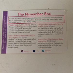 NOVEMBER 2015 LaRitzy Box REVIEW