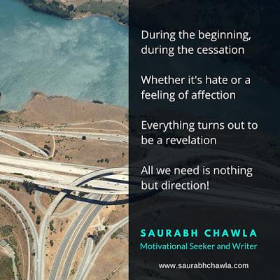 all we need is direction in life poem by saurabh chawla