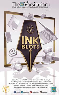 UST Varsitarian to hold 17th Inkblots journalism conference Inkblots2015 Poster