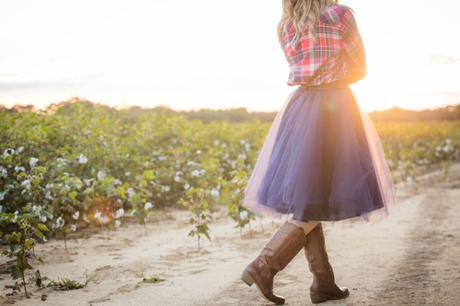 Fall family photos. Photo shoot in tulle skirt and flannel, family photos- The Samantha Show