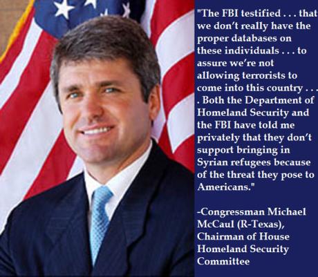 8 Syrians caught sneaking across U.S.-Mexico border. Obama threatens to veto refugee-vetting bill Rep. Michael McCaul