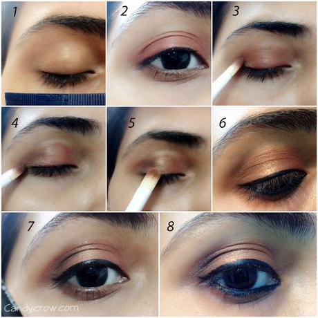 step by step  Bronze Eye Makeup Turorial