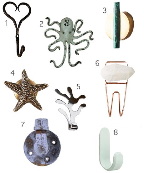 Get the Look: 38 Decorative Wall Hooks decorative-wall-hooks-1