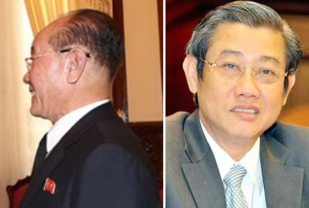 Jang Pyong Gyu (left) met with Ho Chi Ming City People's Committee Vice Chair Hứa Ngọc Thuận (right) during a visit to HCMC on December 3, 2015 (Photos: VNA).