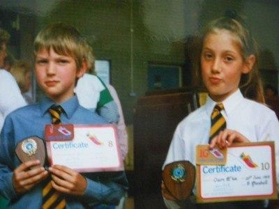 Sunday’s Inspiration: Mrs. Thompson, Kilmaine Primary School and My Sentimental World Awards day at Kilmaine Primary School, proud and shy next to Claire McKee